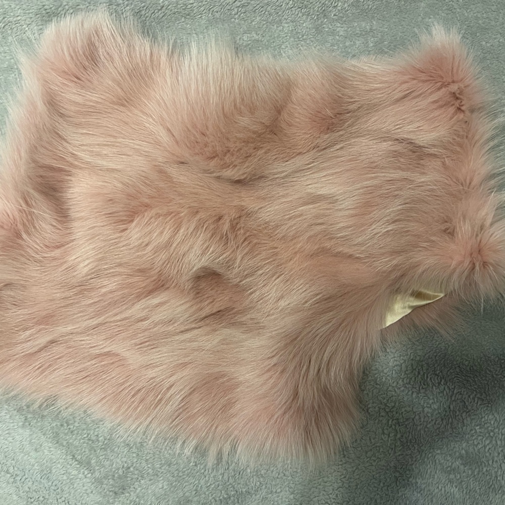 COPY - J Mendel authentic fur pink scarf